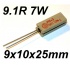 9.1R 7W Rezystor ceramiczny pionowy _ [3szt]